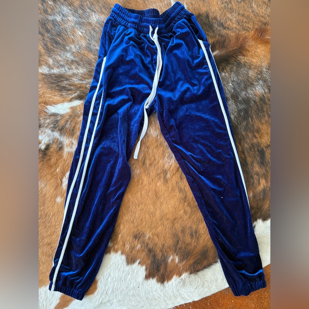 Blue Velvet Track Pants